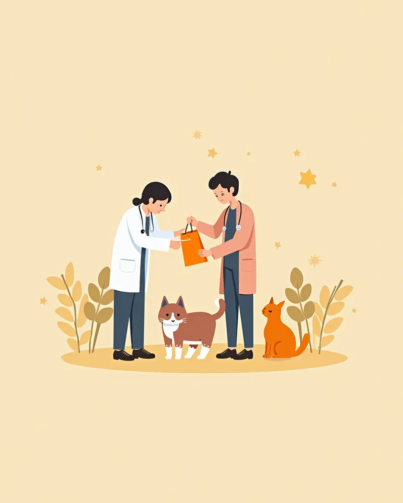 สัตวแพทย์ตรวจสอบส่วนผสมอาหาร