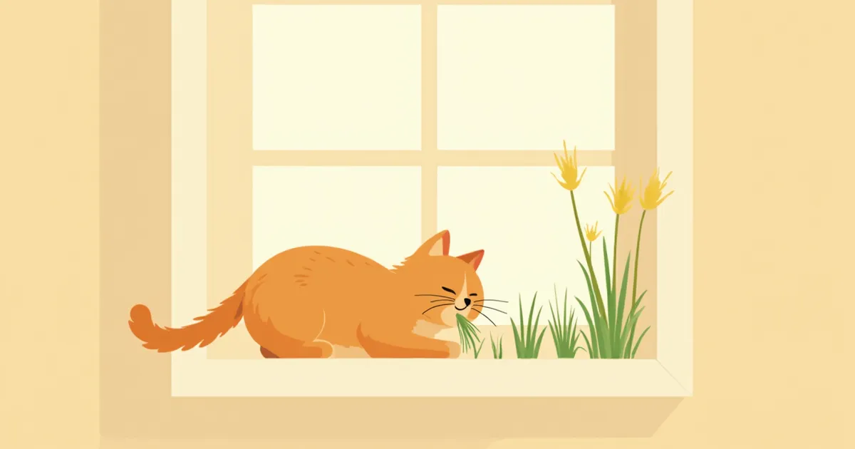 고양이가 풀 먹는 이유