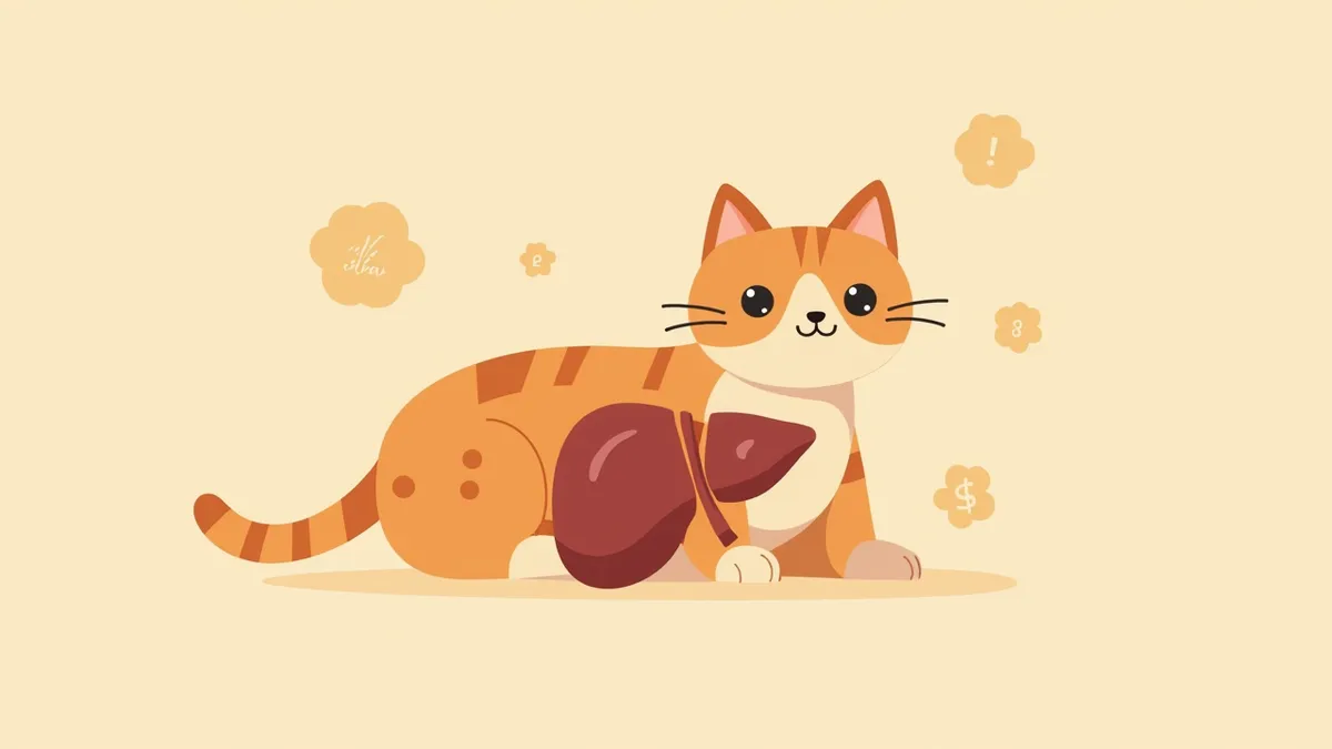 고양이 간에서 응고 인자가 생성되는 과정을 설명하는 이미지