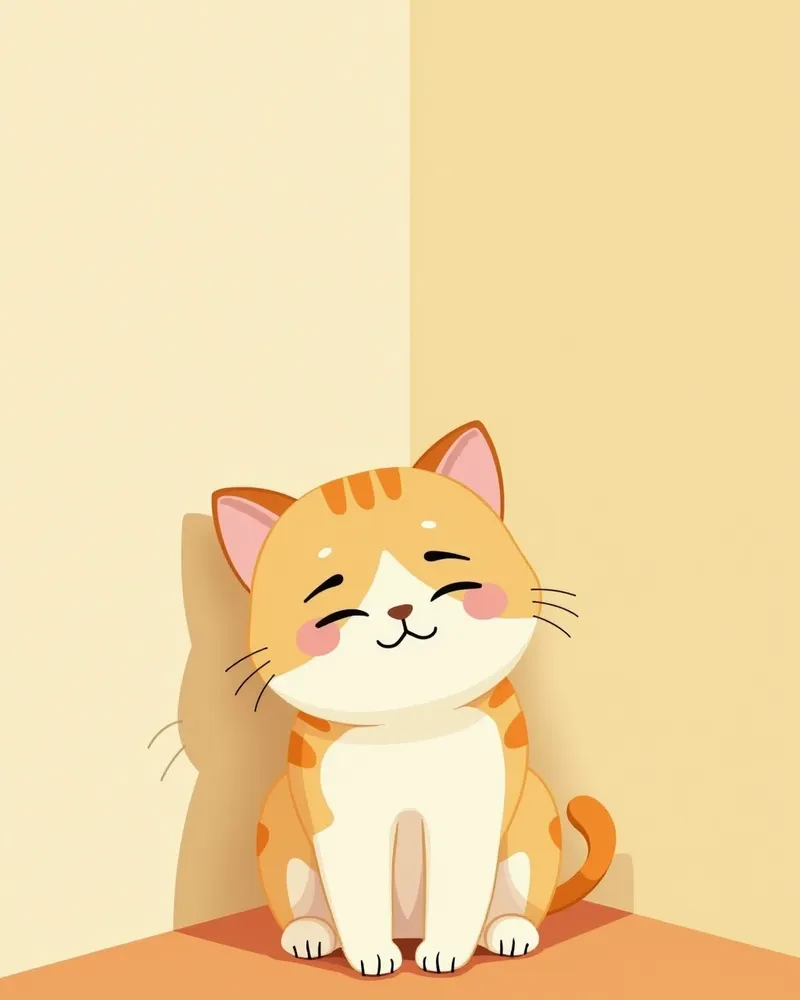 고양이 간성 뇌증으로 인해 방향 감각을 잃은 모습