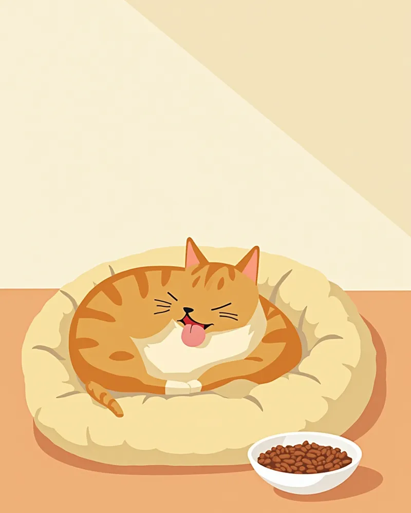 고양이 간 지질증 회복 중 안정적인 환경과 영양 공급