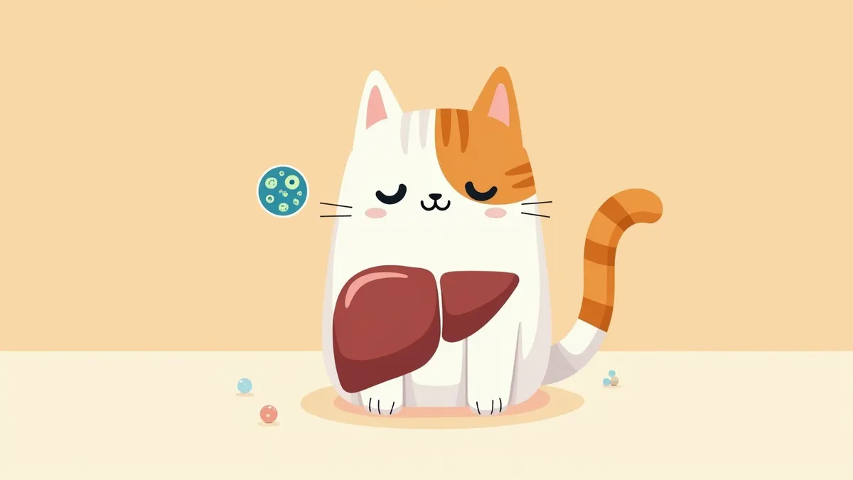 고양이 간 보호제가 간 세포를 보호하는 모습