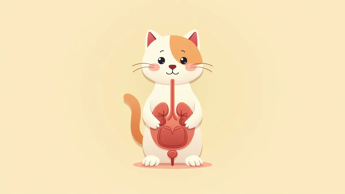 고양이 신장과 요관의 해부도, 수신증 상태