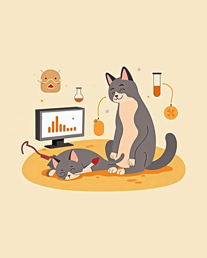 고양이 부갑상선기능저하증 진단을 위한 혈액 검사 이미지