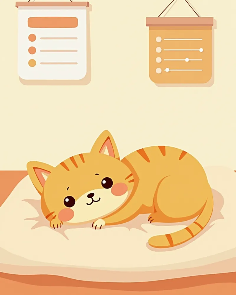 고양이 부갑상선기능저하증 관리를 위한 안정된 환경 이미지