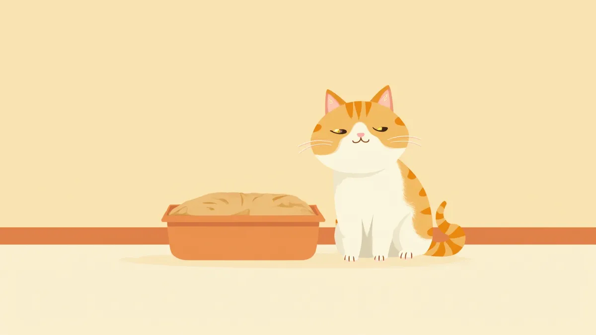 화장실 근처에서 머뭇거리는 고양이