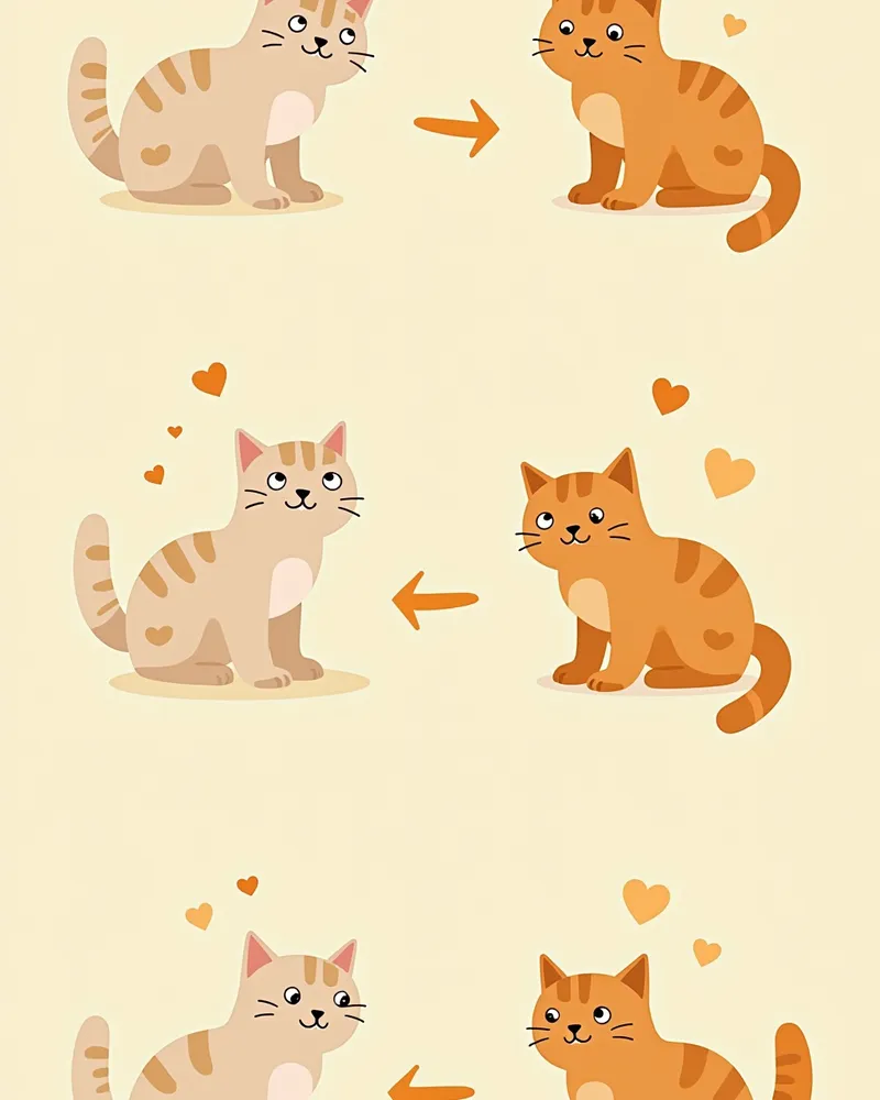 고양이 철분 중독 4단계 진행 과정 일러스트