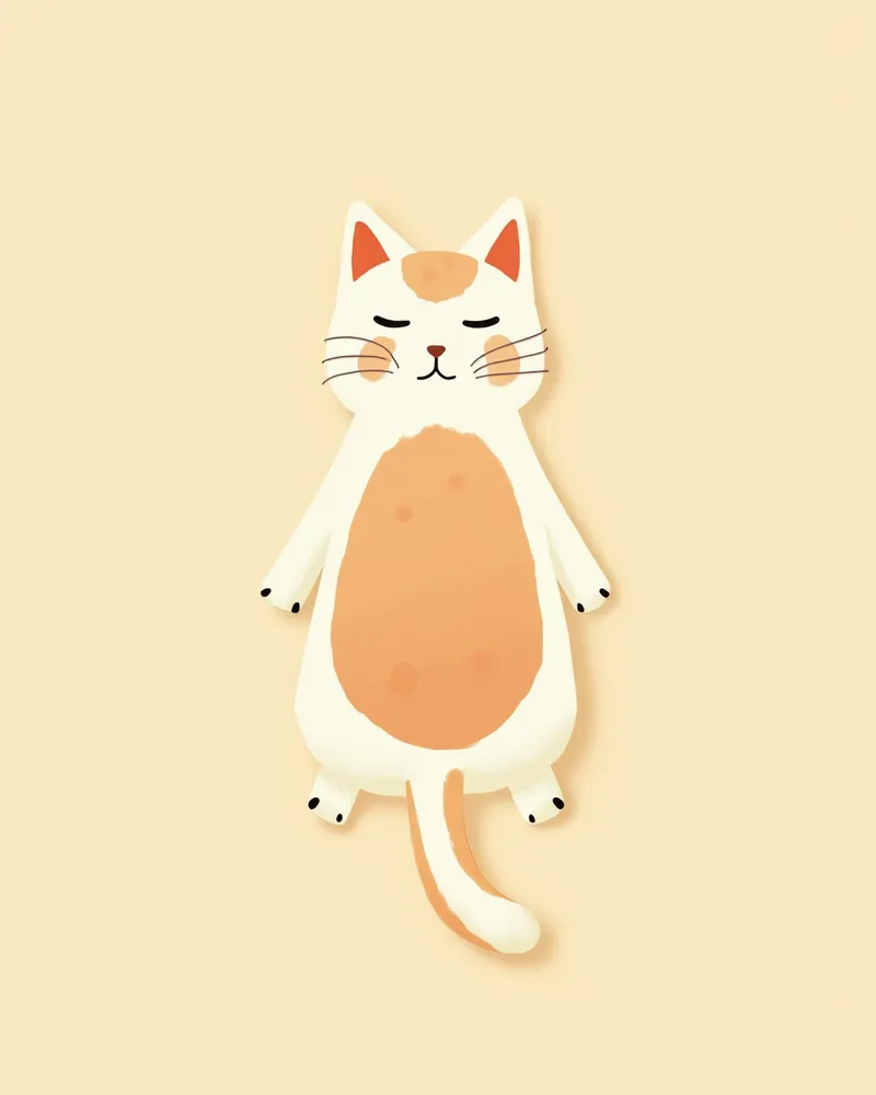 고양이 부위별 가려움 호발 부위 일러스트