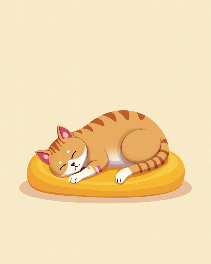 예방접종 후 부위에 붕대를 한 고양이