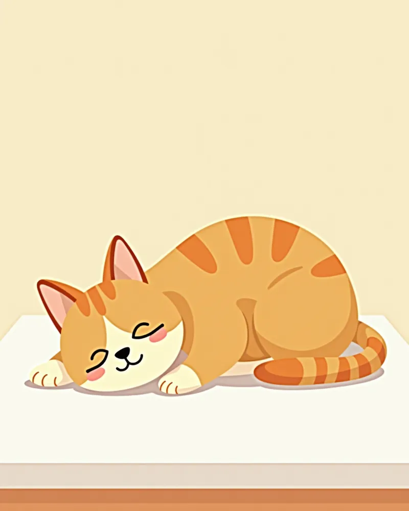 기력이 없어 축 늘어진 고양이 — 납중독 증상