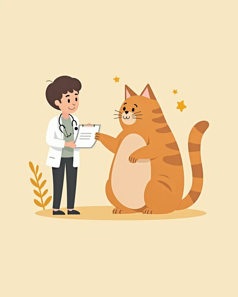 수의사가 고양이 간 생검 결과를 설명하는 모습