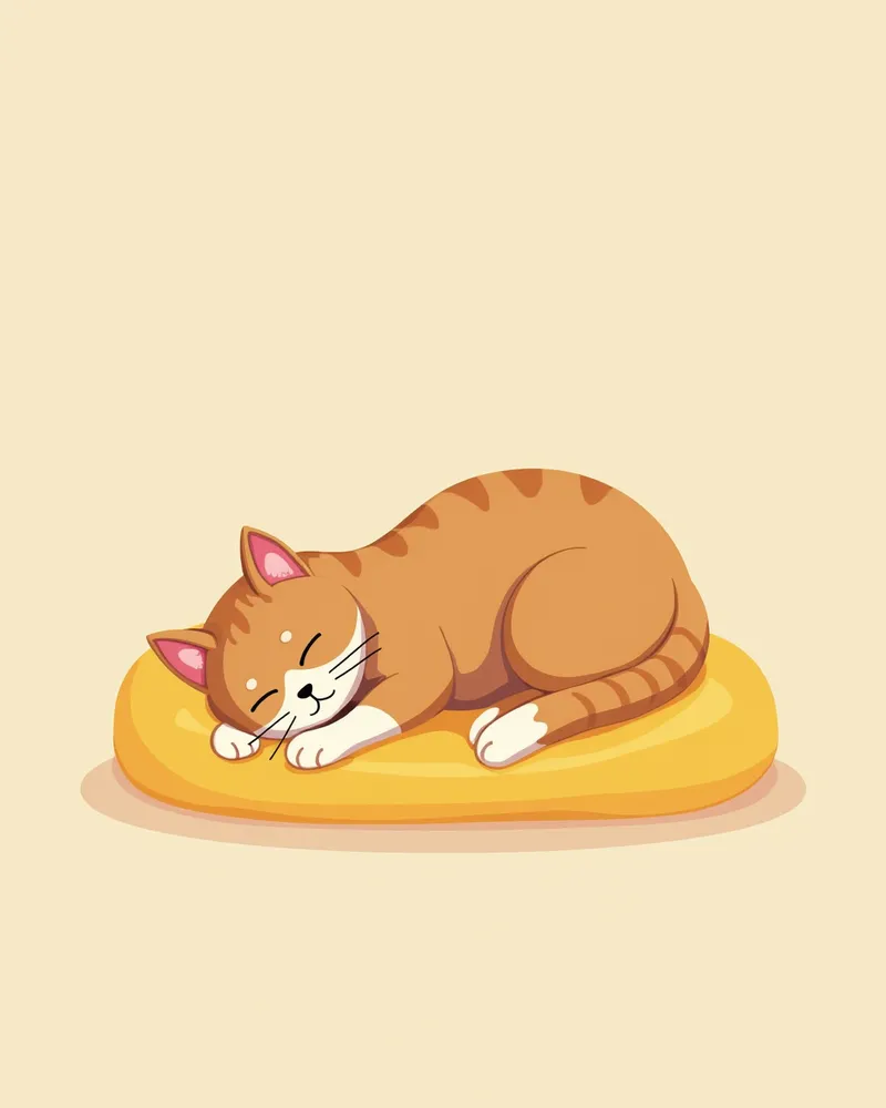 마취 후 회복 중인 고양이