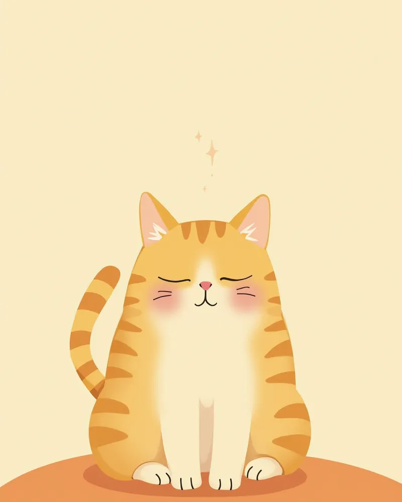 호흡이 다소 불편해 보이는 노령 고양이