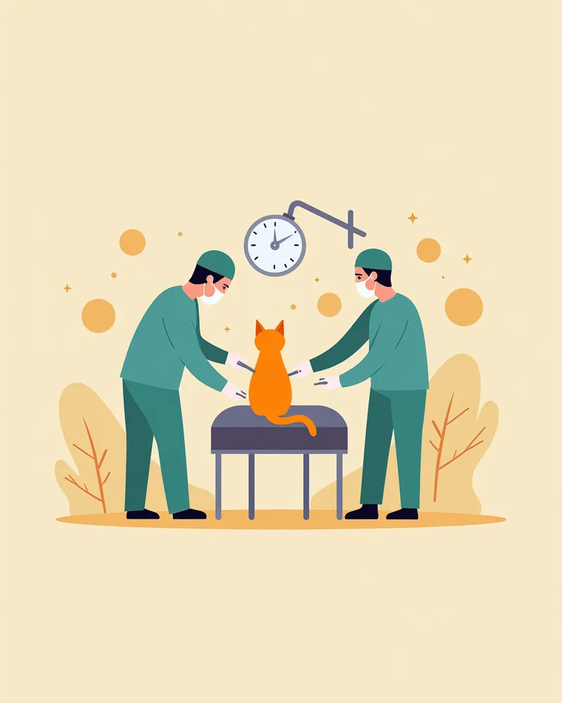 고양이 유선 종양 수술 장면