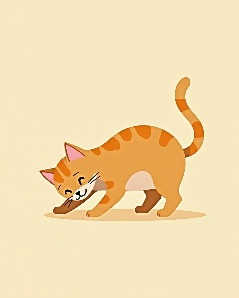 고양이 피부 병변을 긁는 행동