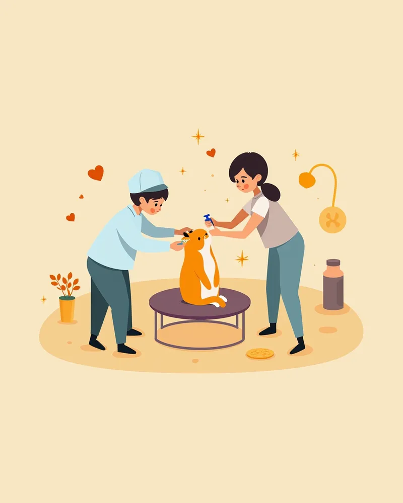 고양이 피부 생검 과정