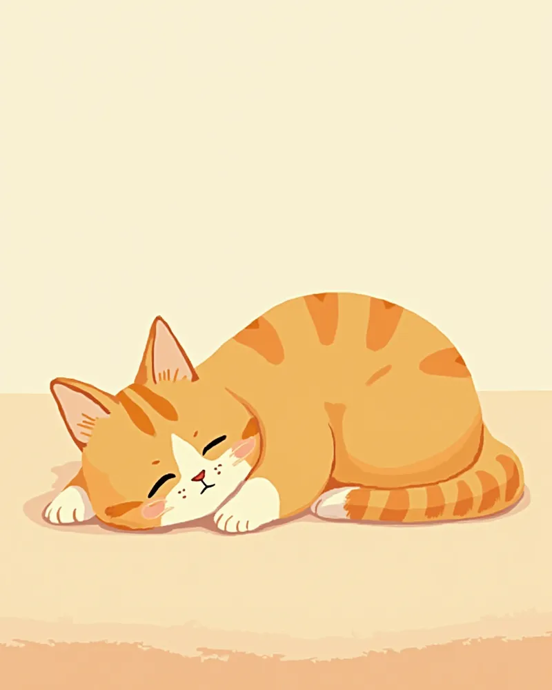 기운 없이 누워 있는 고양이 — 비만세포종 증상