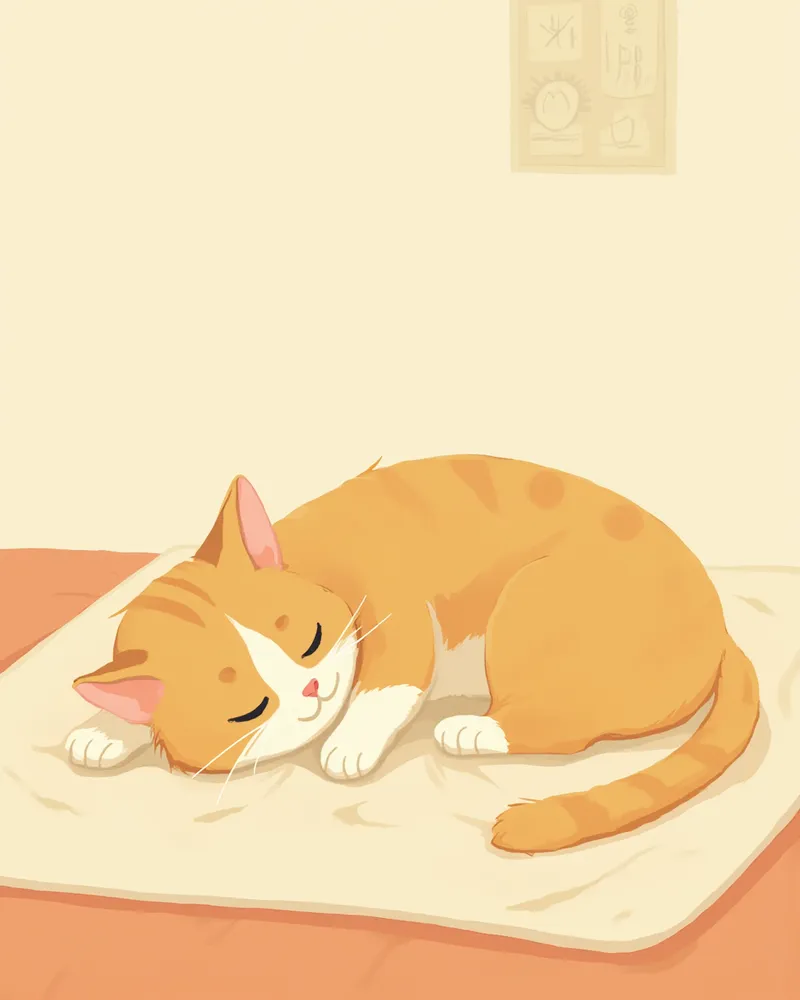 수술 후 회복 중인 고양이
