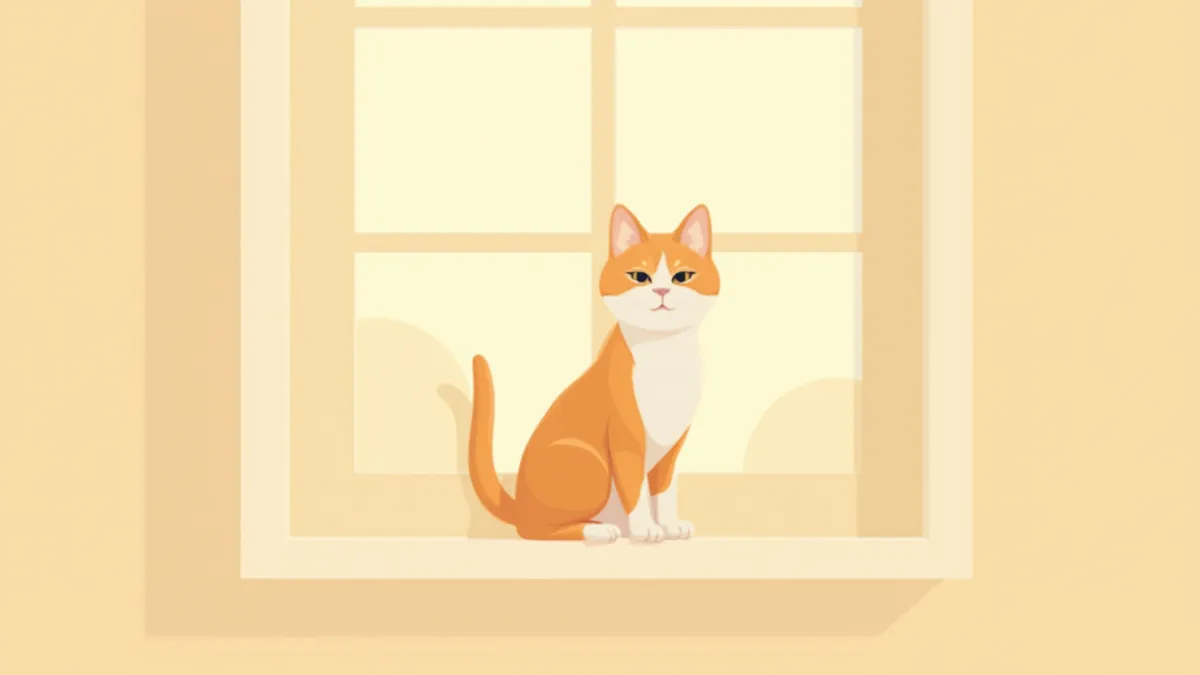 창가에 앉은 고양이