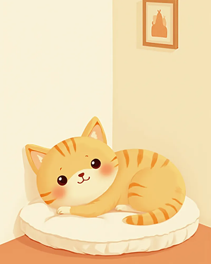 휴식 중인 고양이