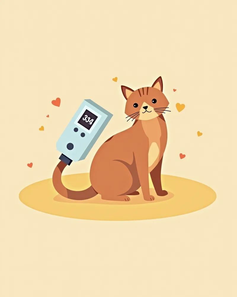 고양이 마이크로칩 스캔 과정을 보여주는 이미지