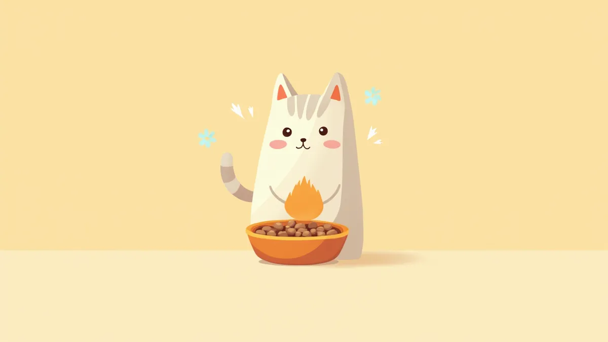 고양이 사료 포장의 영양 성분 표
