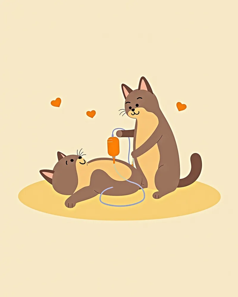 고양이 항암 치료 중인 모습