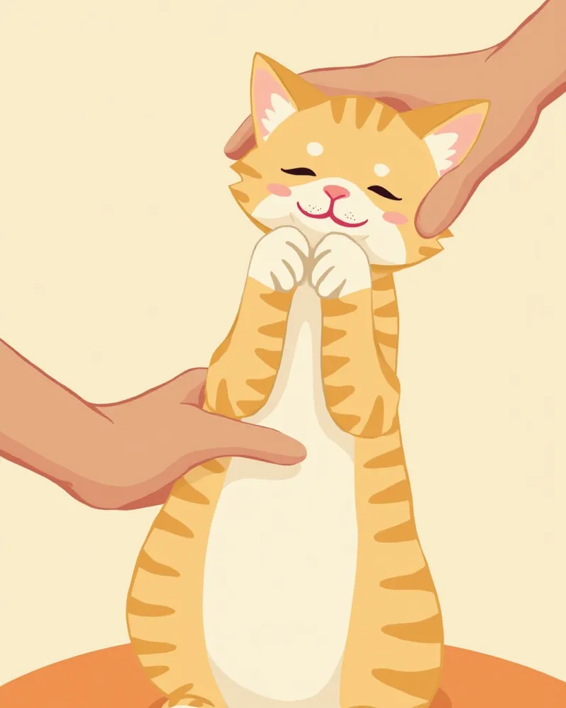 발볼록살을 눌러 발톱을 꺼내는 모습