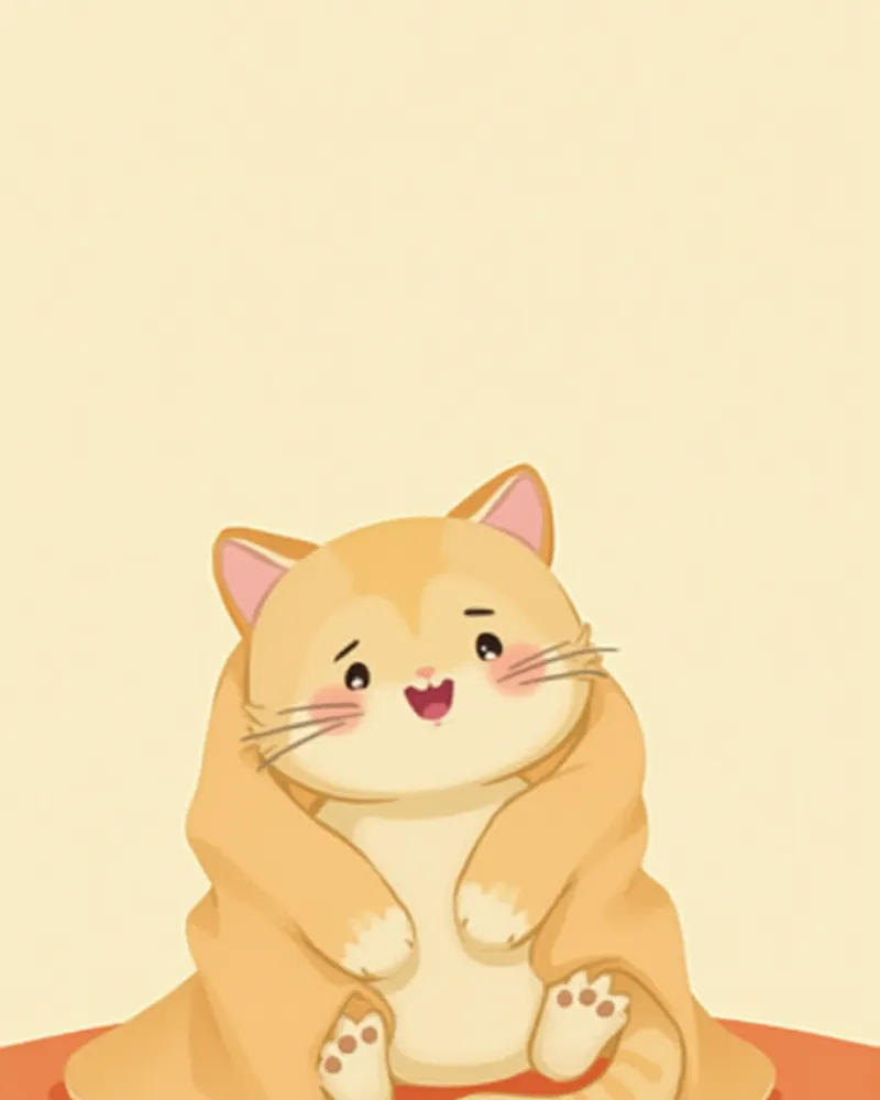 수건으로 부드럽게 감싼 고양이의 앞발 한쪽을 꺼내 발톱을 관리하는 모습