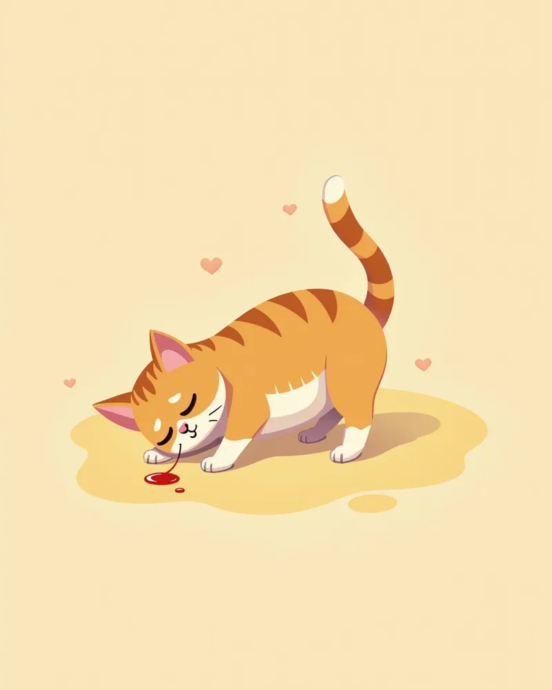 비강 폴립으로 인한 호흡 곤란 증상의 고양이