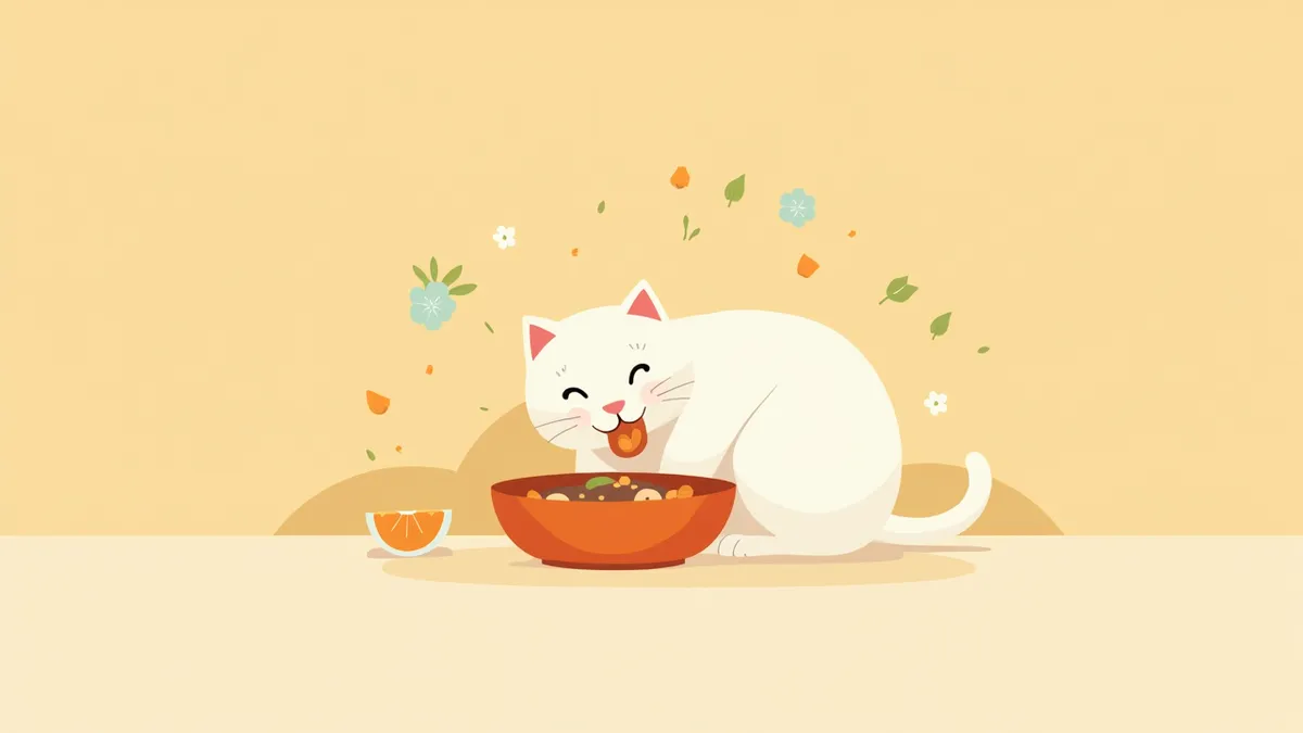 ภาพแมวกำลังกินอาหารเนเชอรัล
