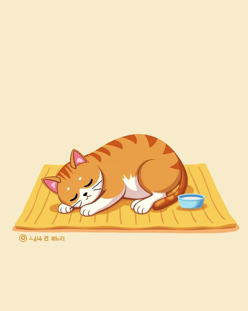 탈수와 무기력 증세를 보이는 고양이