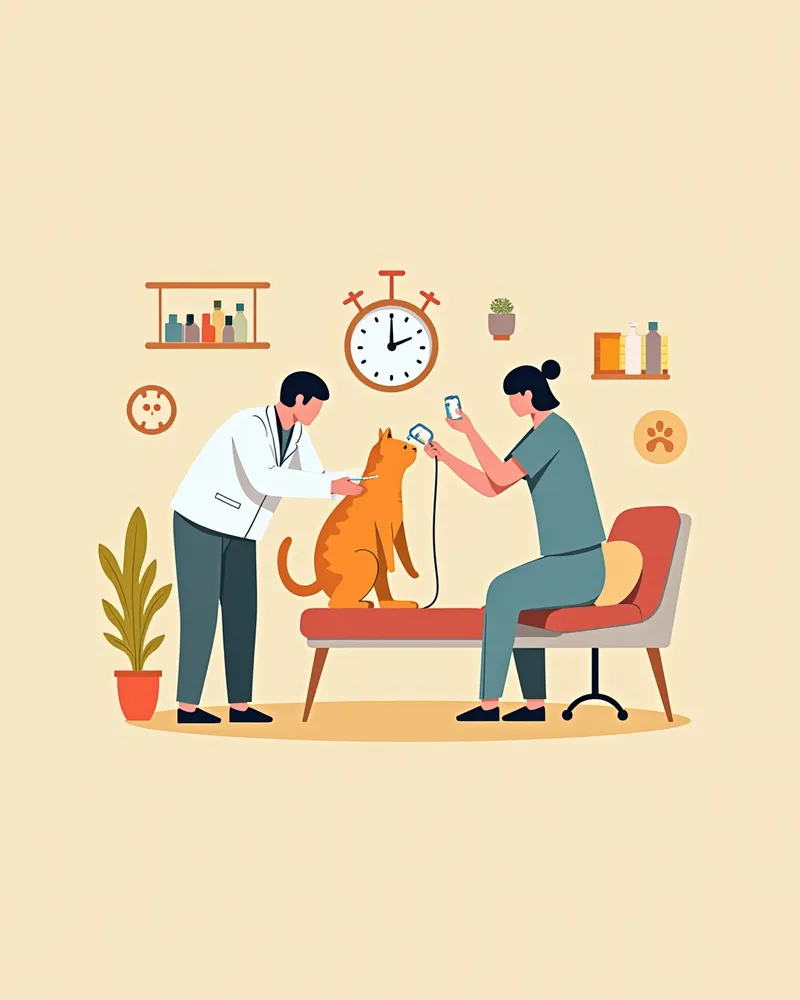 동물병원에서 수액 치료를 받는 고양이 — 니코틴중독 치료 과정