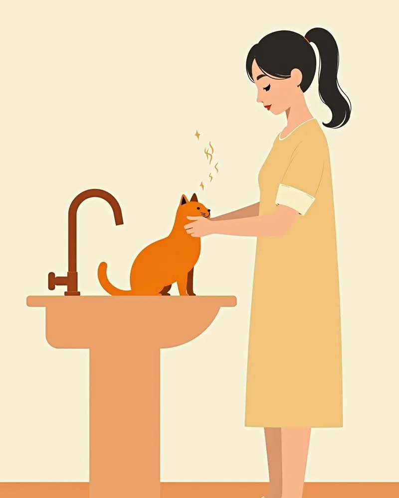 고양이 털에 묻은 니코틴 액상 씻어내기 — 병원 가기 전 응급 처치