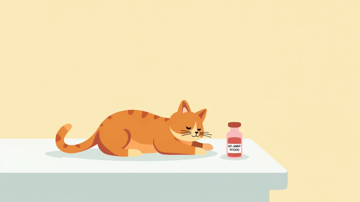 심장 마커 검사를 받는 고양이