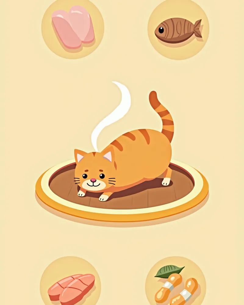 고양이 사료의 주요 성분들