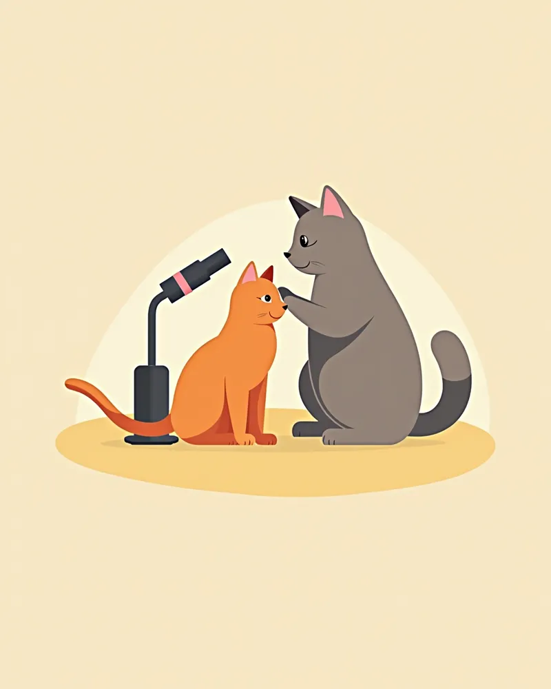 수의사가 슬릿 램프를 이용해 고양이 눈을 검사하는 모습