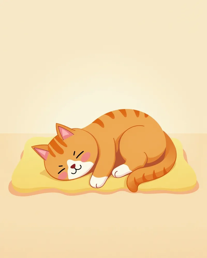 초음파 검사를 마친 고양이가 조용한 환경에서 휴식 중인 모습