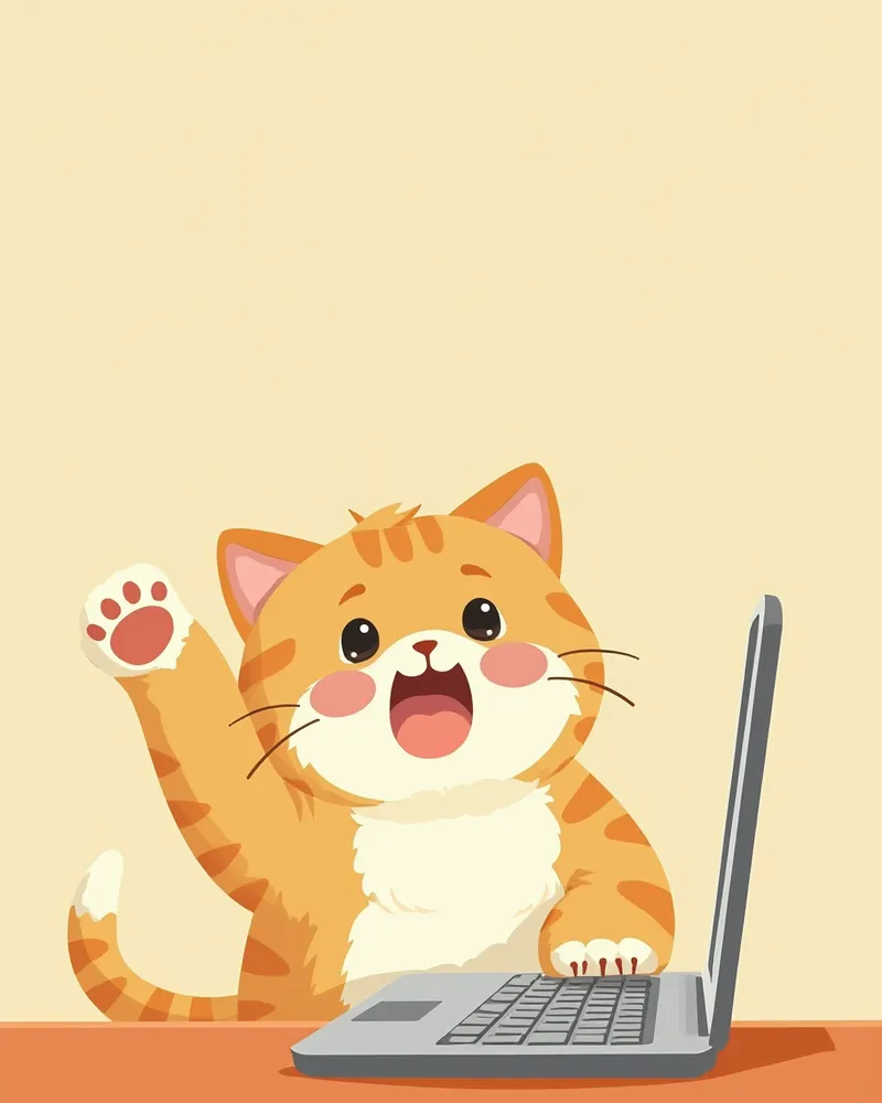 키보드를 밟으며 집사의 관심을 끄는 고양이