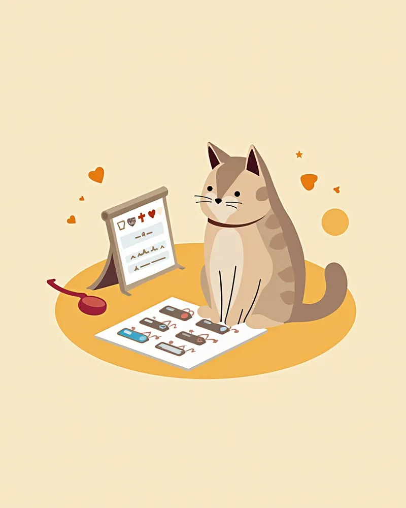 고양이 중성화 수술 전 검사 결과 확인 이미지