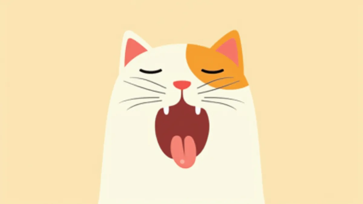 고양이 입안의 종양 발생 부위를 표시한 해부학적 이미지