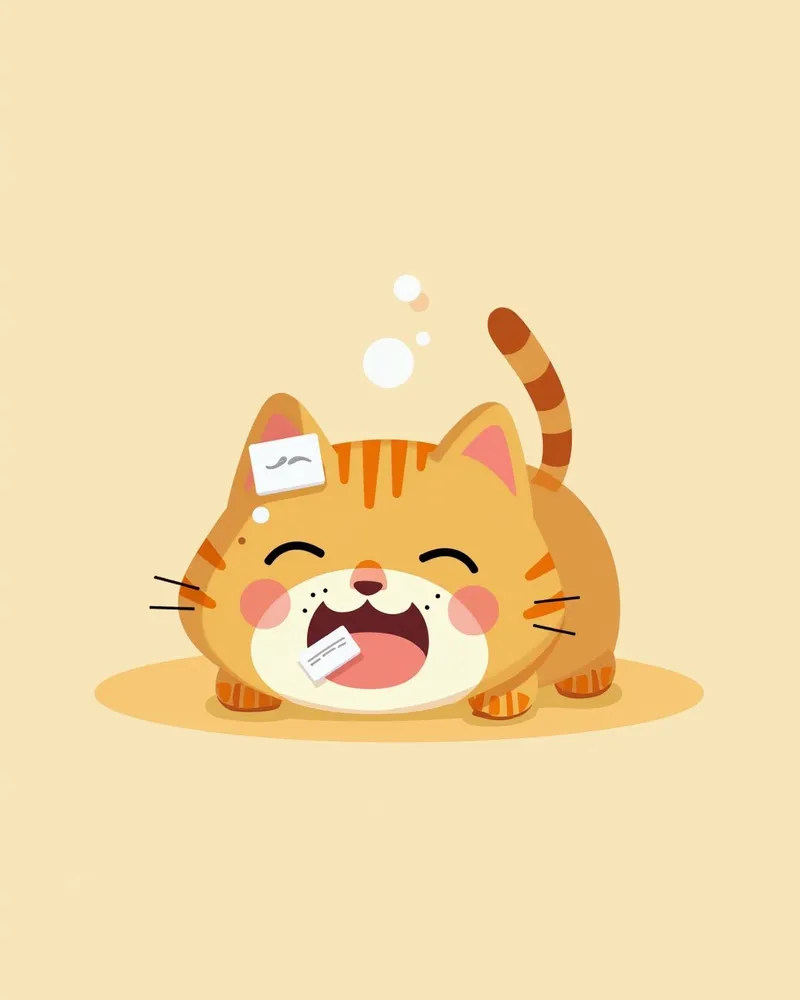 고양이 구강 수술 후 회복 중