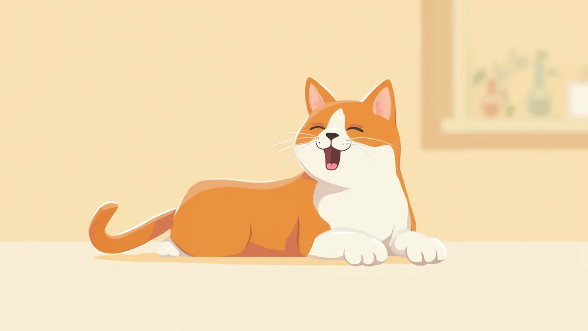 수의사가 고양이 구강을 살펴보는 모습