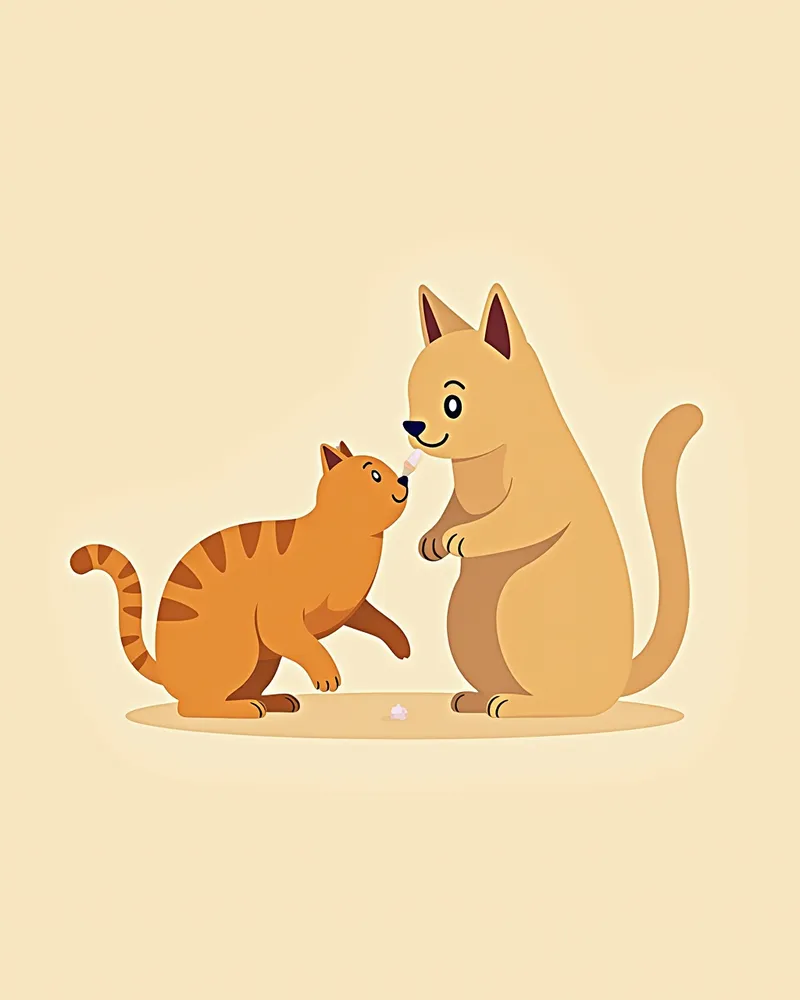 고양이 폐흡충 치료를 위한 항기생충 약물 투여