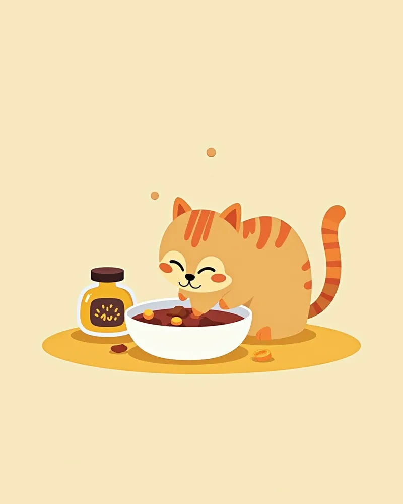 소량 다수로 식사를 하는 고양이