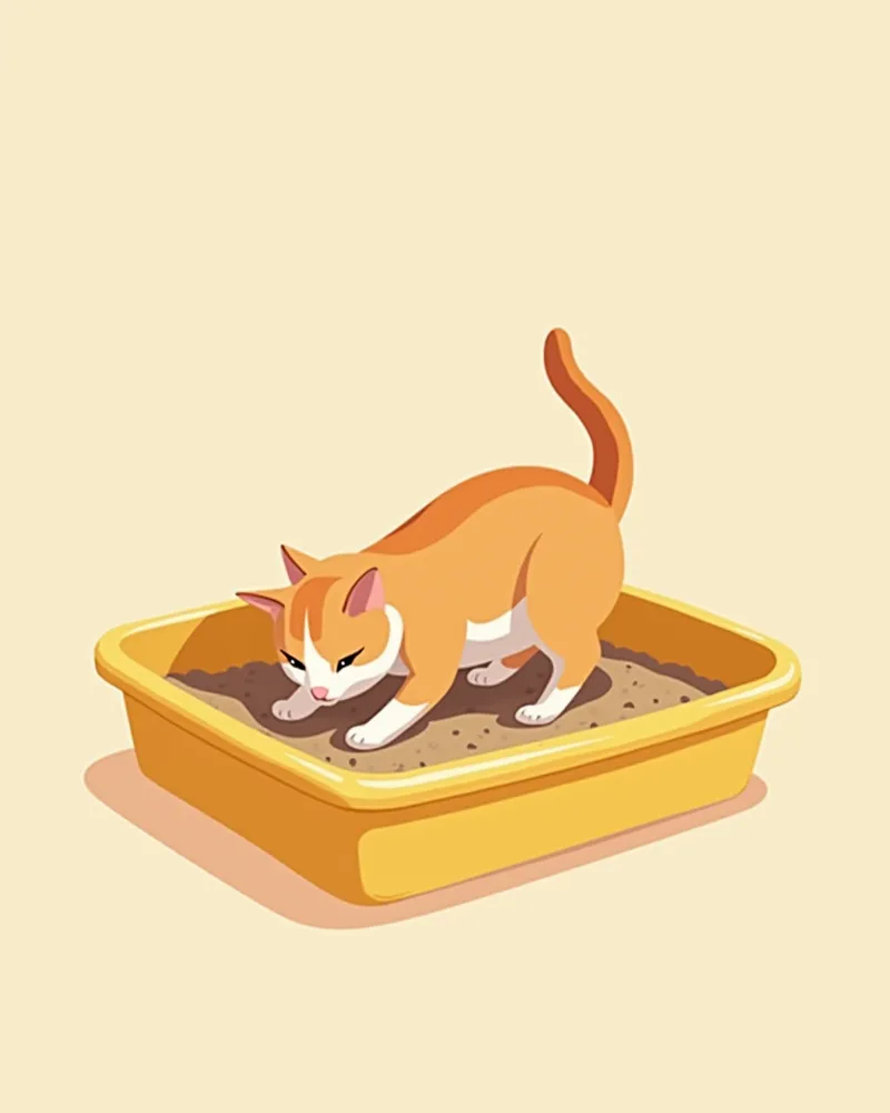 청결한 고양이 환경과 고양이가 스스로 깨끗이 하는 모습
