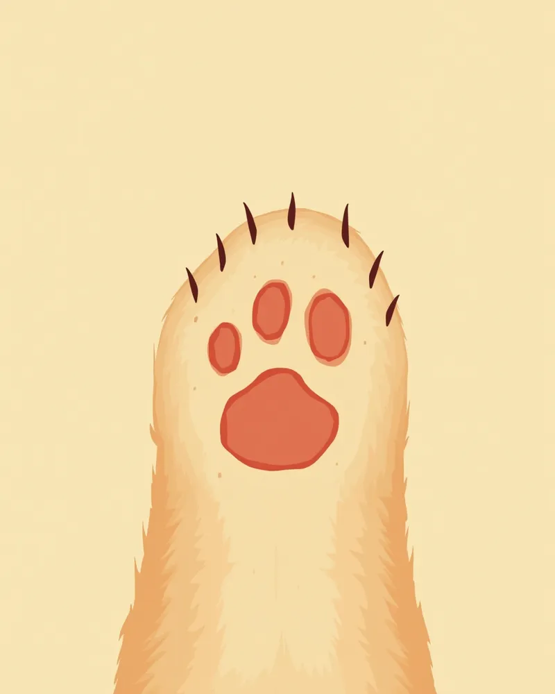 고양이 발에 붙은 진드기