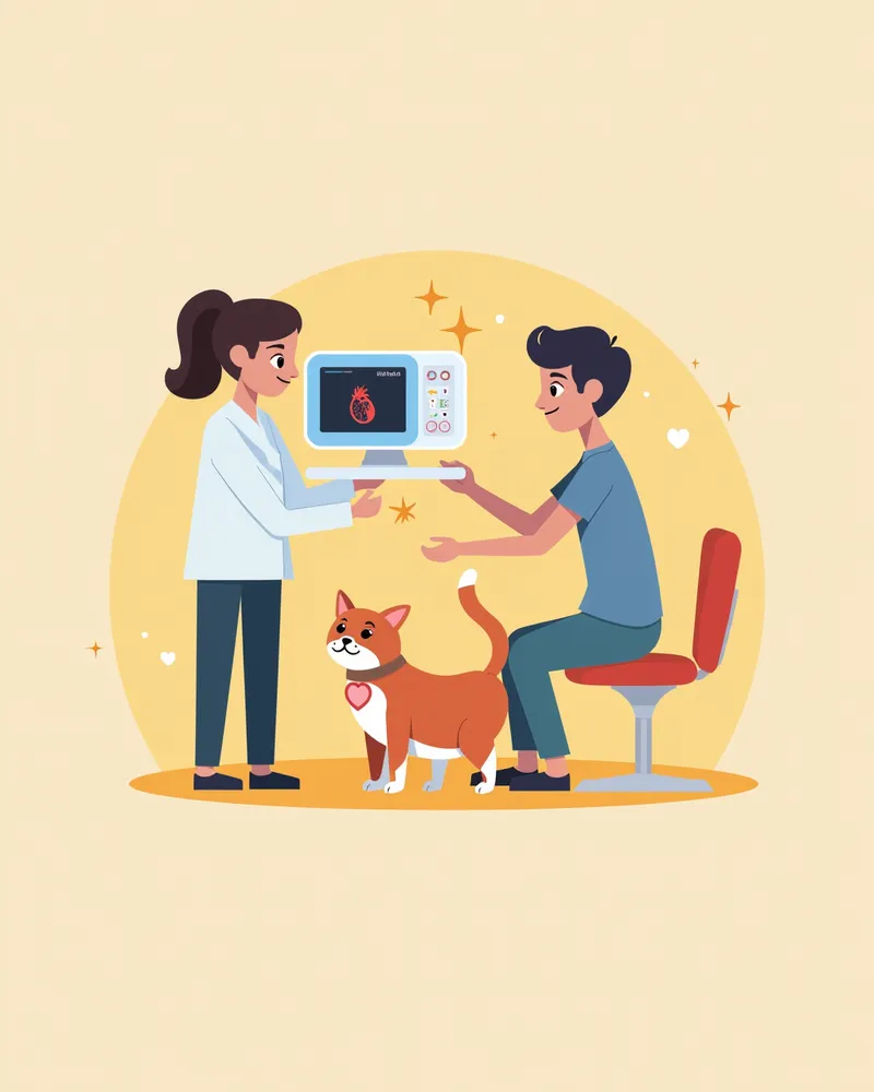 심장 초음파로 심낭압전 진단하는 모습