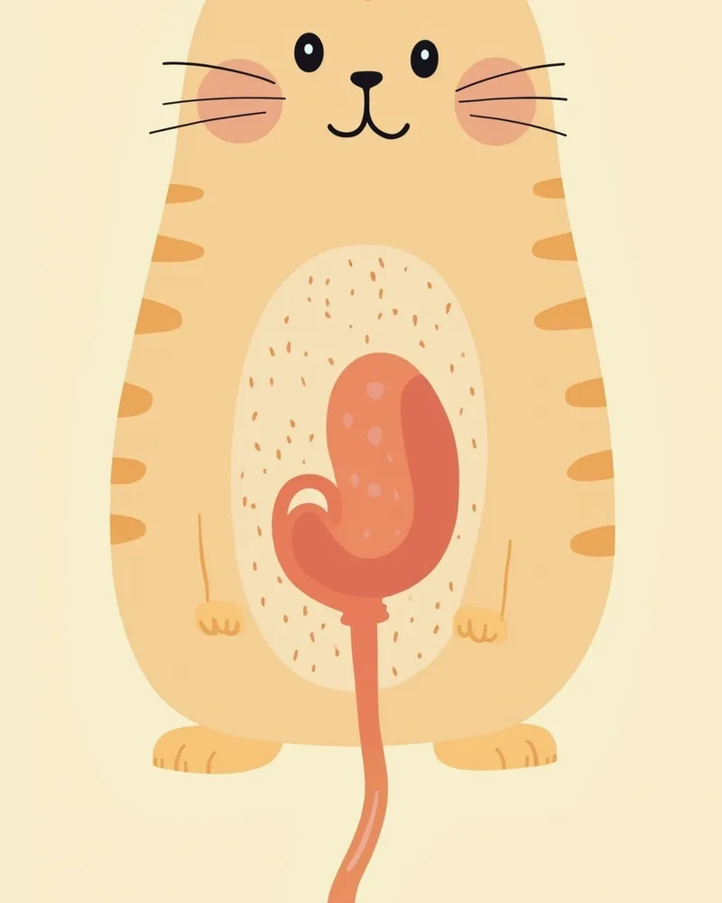 고양이의 요로 구조도