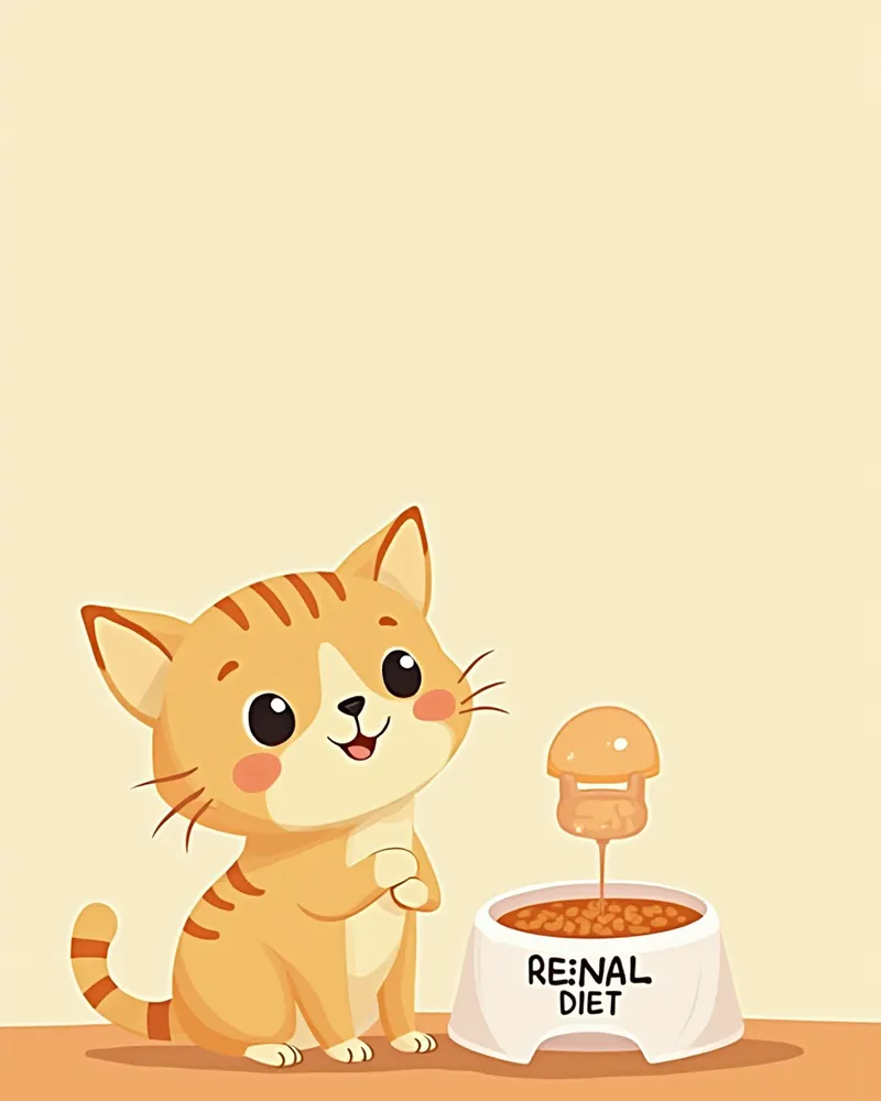 신장 처방식 습식 사료와 고양이 음수대